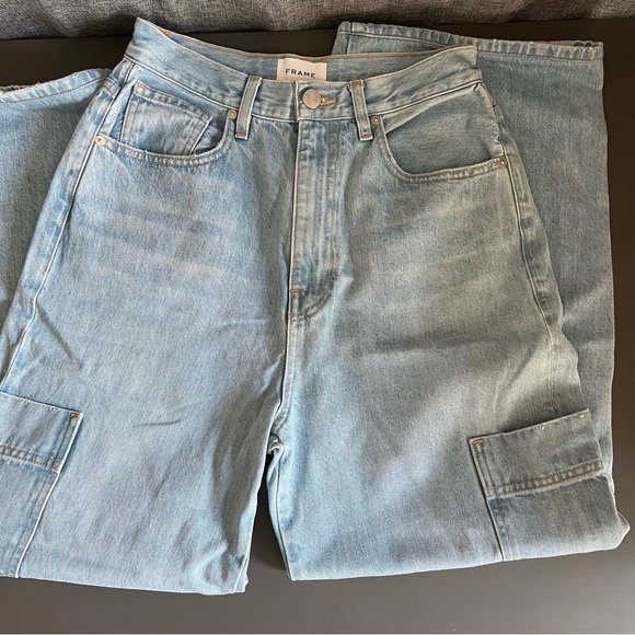 FRAME Wide Leg Baggy Jeans High Rise - Picture 4 of 14